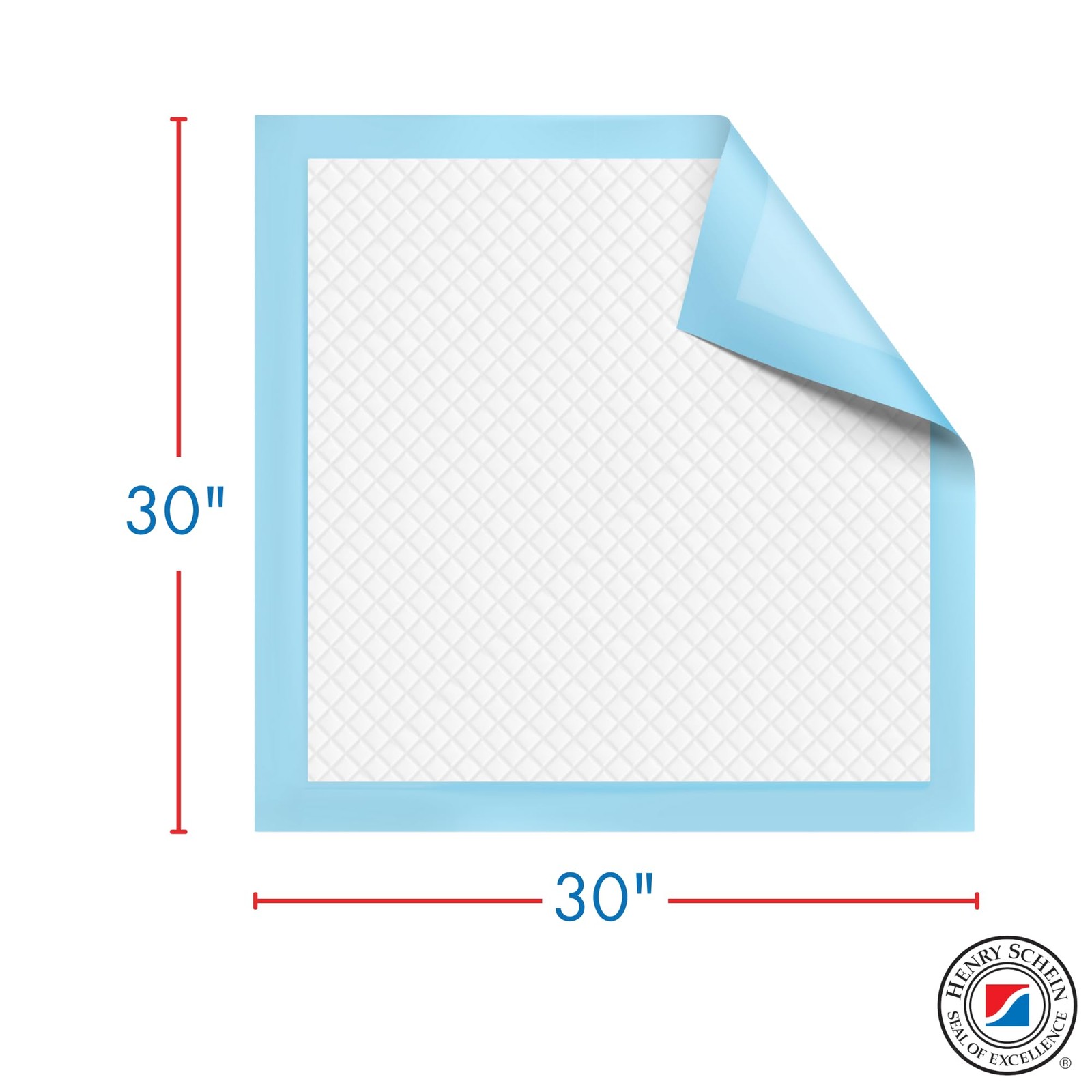 Disposable Underpad Unisex, 30×30 Light Absorbency, White/Blue – Disposable, …
