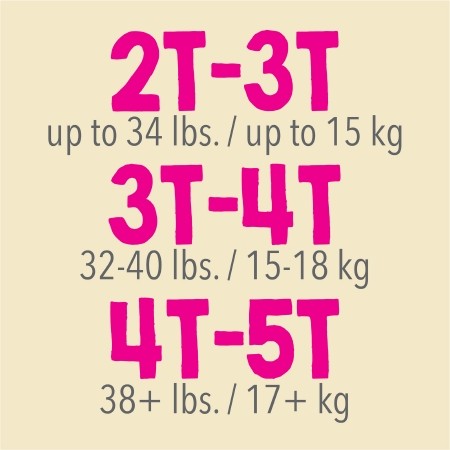 Female Toddler Training Pants Cutie Pants® Size 3T to 4T Disposable Heavy Absorb