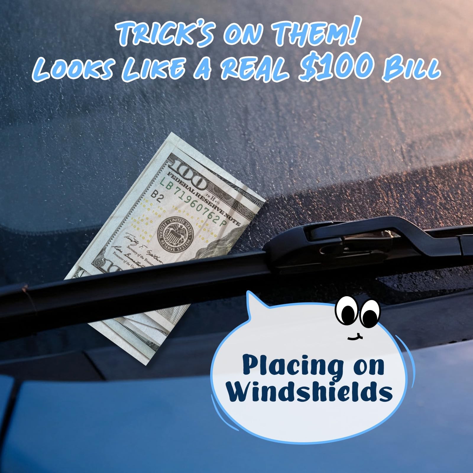 60pcs Bad Parking Prank Cards,You Park Like An, Look Like $100 Money from a D…