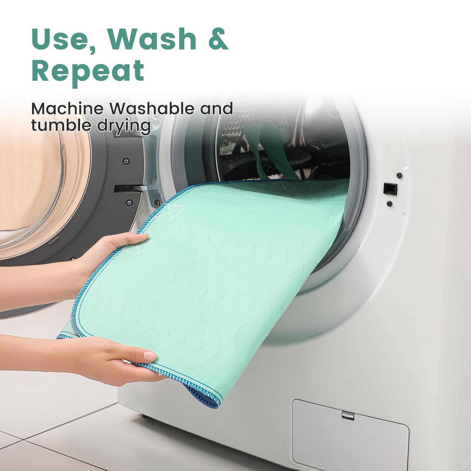 2 Pack 36×72 Inch Washable Underpads Reusable Incontinence Bed Pads Absorbent