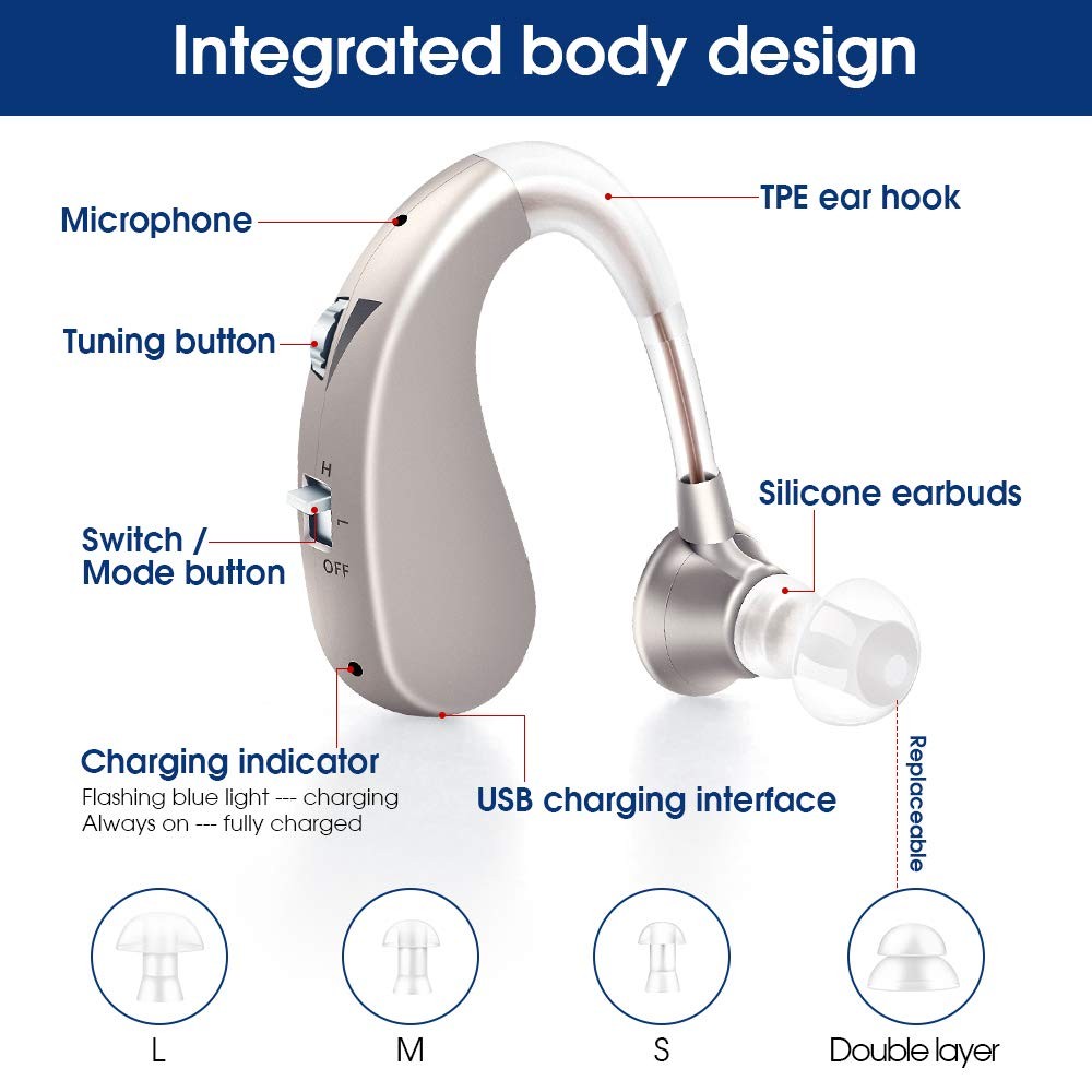 Britzgo Hearing Aidsnoise Cancelling By Digital Chiprechargeable Sound