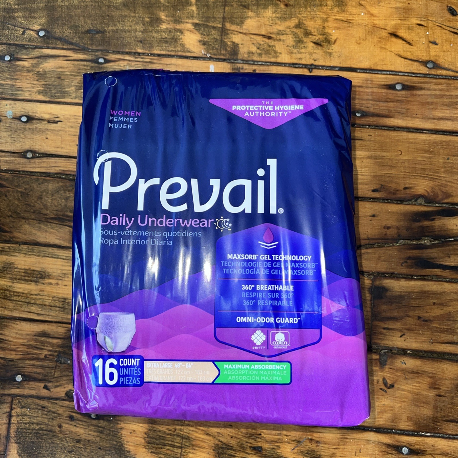 Prevail Per-Fit Daily Briefs XL 1 pkg of 16 count Adult Diapers Max. Absorbency