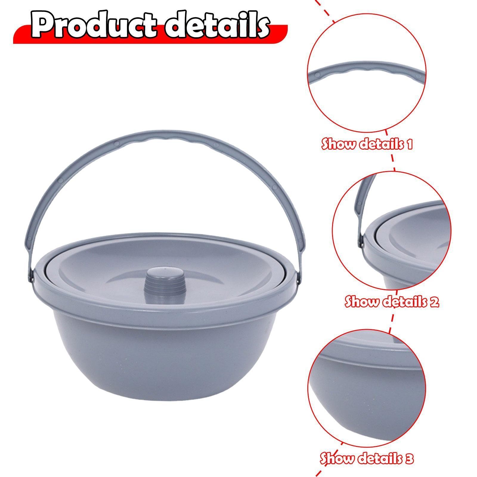 Chamber Pot Lightweight Bedpan Bedside Commode for Elderly Children Bedroom