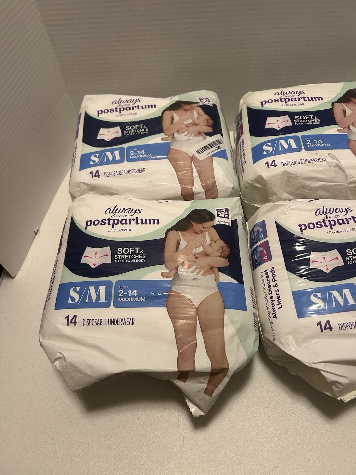 56 Count Always Discreet Postpartum Incontinence Underwear Women’s S/M Bladder