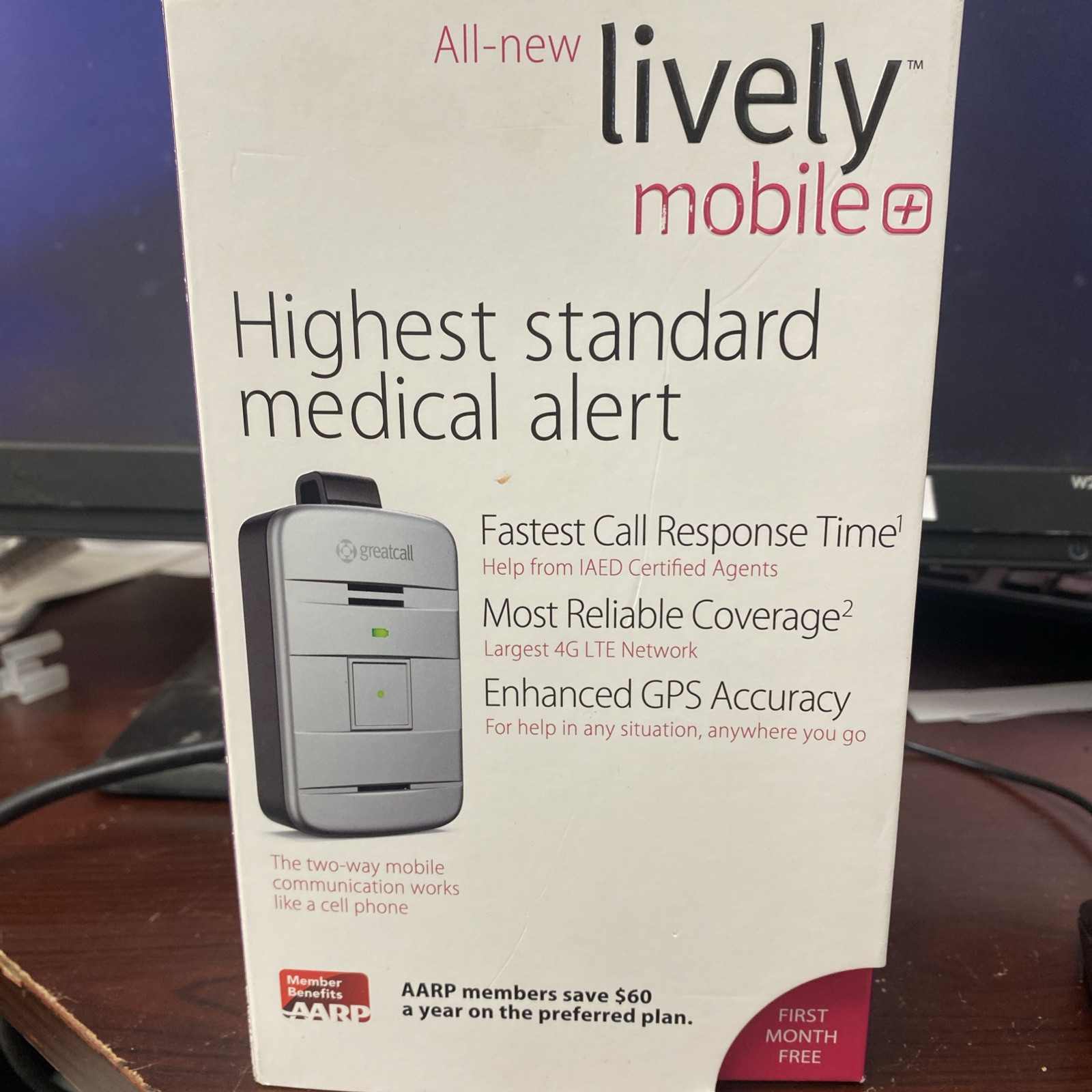 New Lively Mobile+ The Fastest Call Response Medical Alert NEW