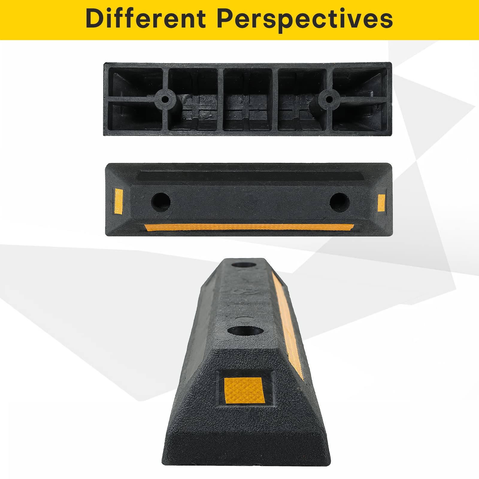 Acymner 2 Pack Rubber Parking Guide Blocks