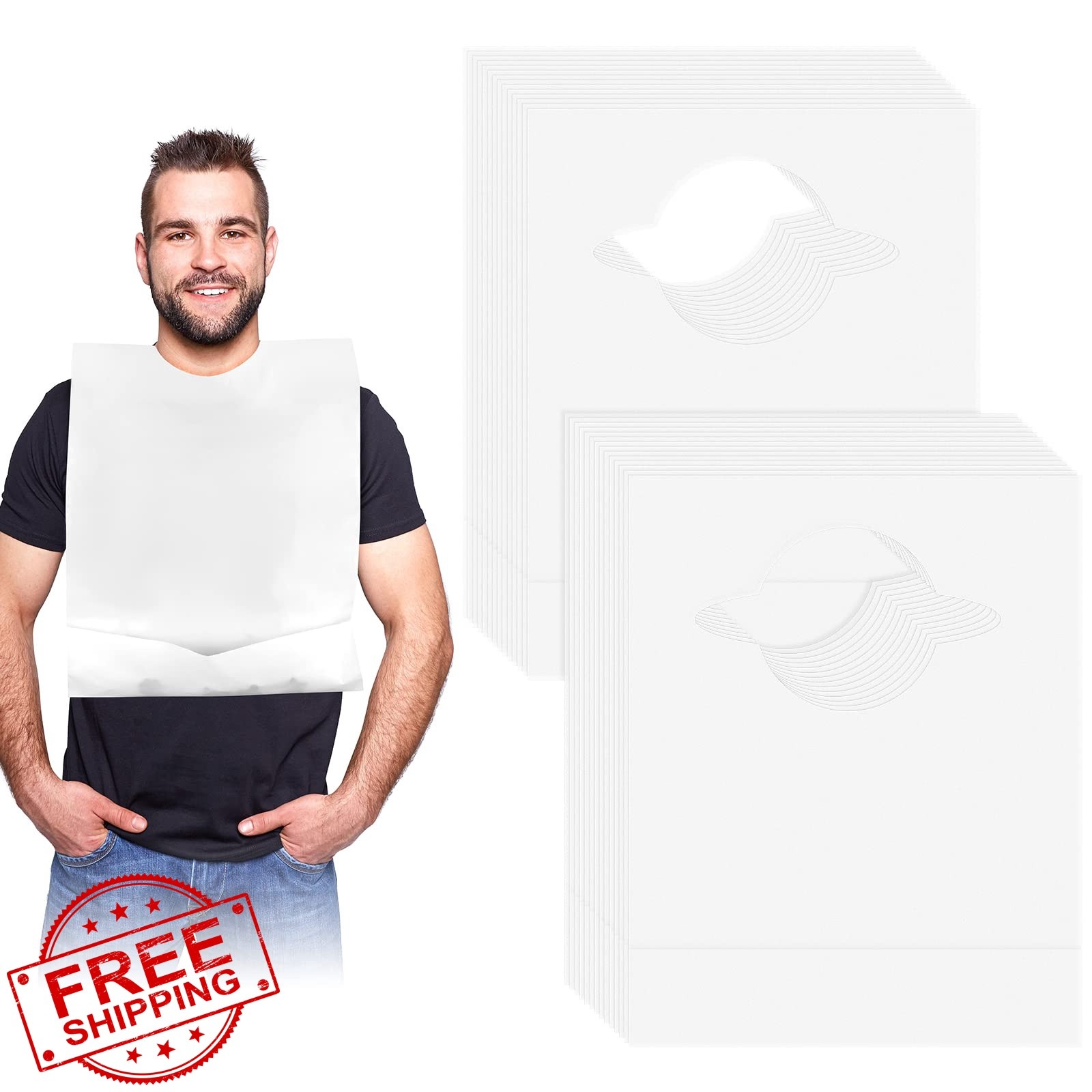 Hicarer 50 adult disposable bibs