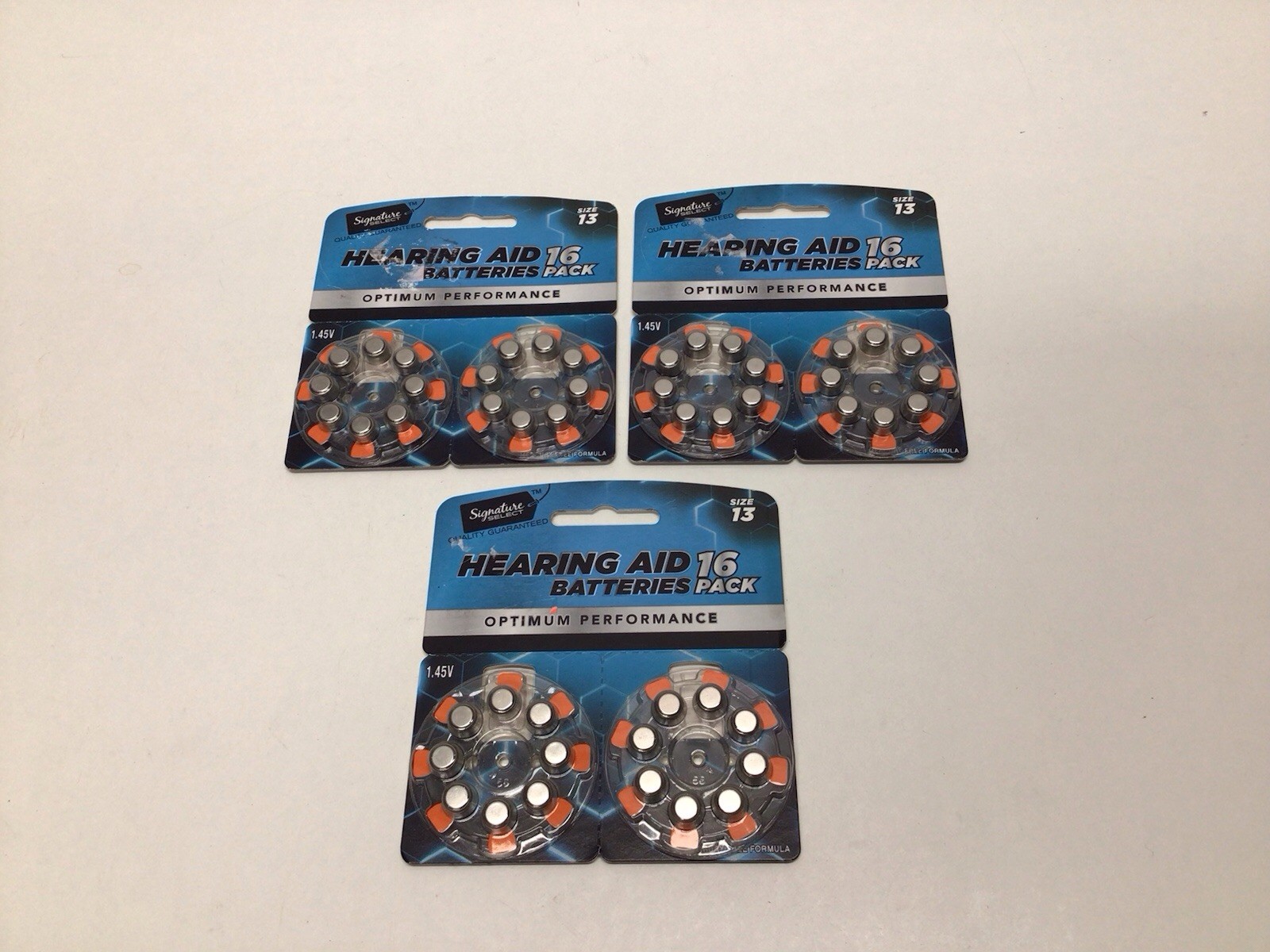 3 Packs 48Pcs Signature SELECT Batteries Hearing Aid Optimum Performance Size 13
