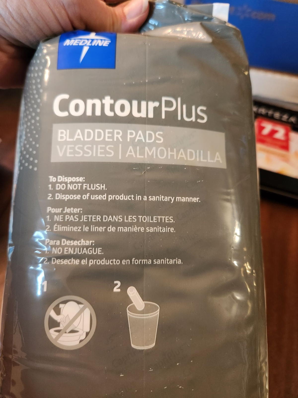 Medline Contour Plus Bladder Control Incontinence Pads Moderate Absorbency 28CT
