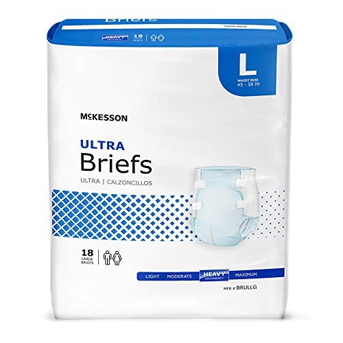 McKesson Ultra Adult Briefs Large 72 Count Heavy Absorbency