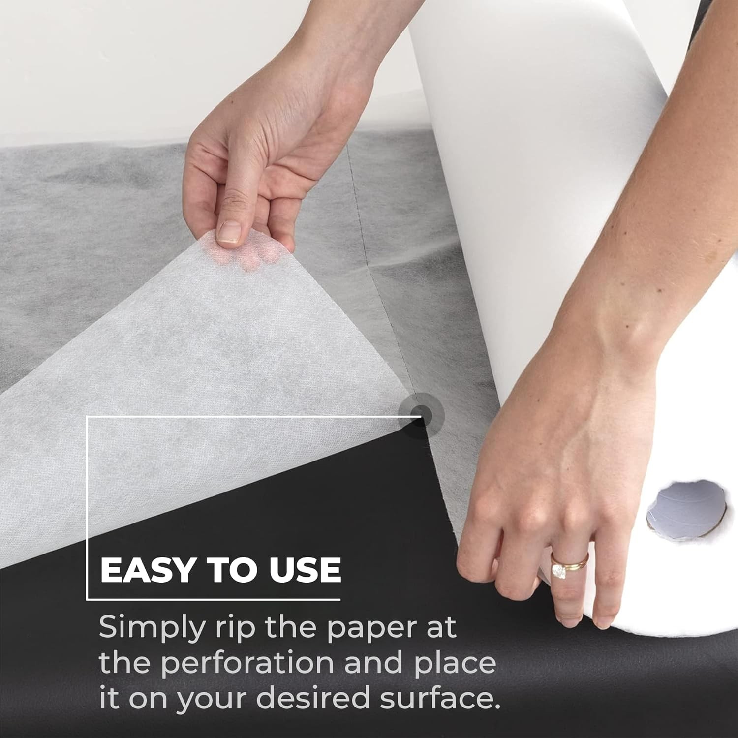 Disposable Massage Bed Cover – 60 Sheets Per 2 Rolls (60 Sheets/Roll), white