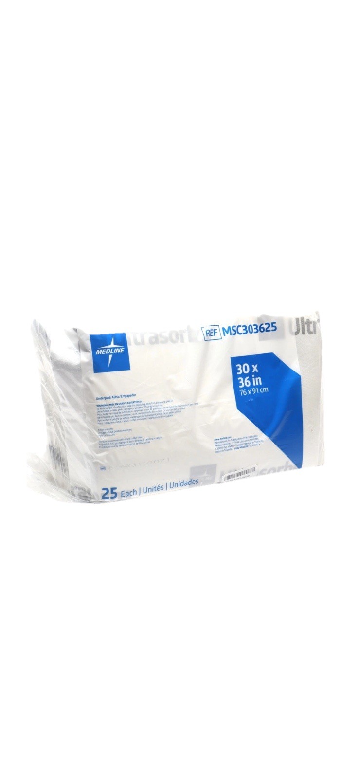 Medline MSC2828025Z Extrasorbs DryPad Air Permeable Underpads – 25 Pieces