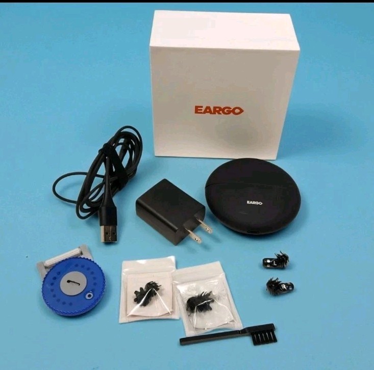 EARGO 6 Neo HiFi Hearing Aids Rechargeable Extra Flexi Palms Guards *Read*