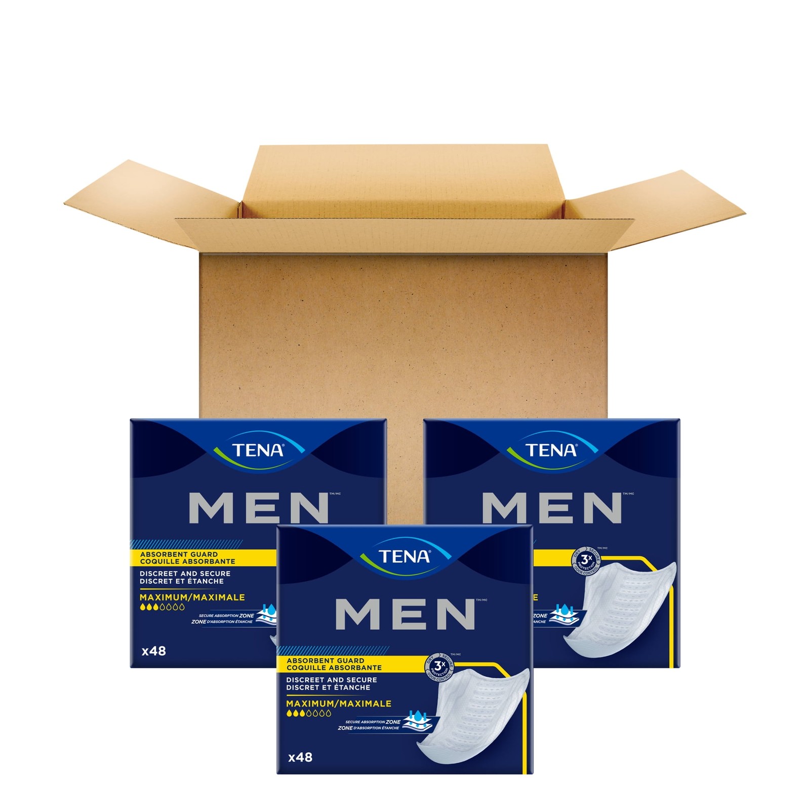 TENA Men Incontinence Guards for Men 144 Count
