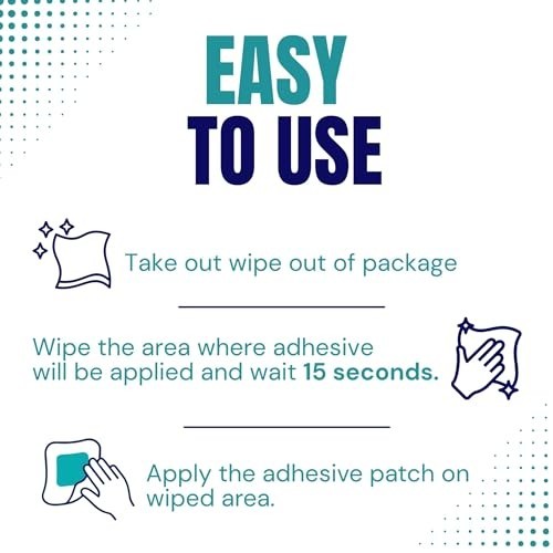 Adhesive Barrier Wipes – Skin Tac, 50 Count Each, Pack of 2 for Secure Hold