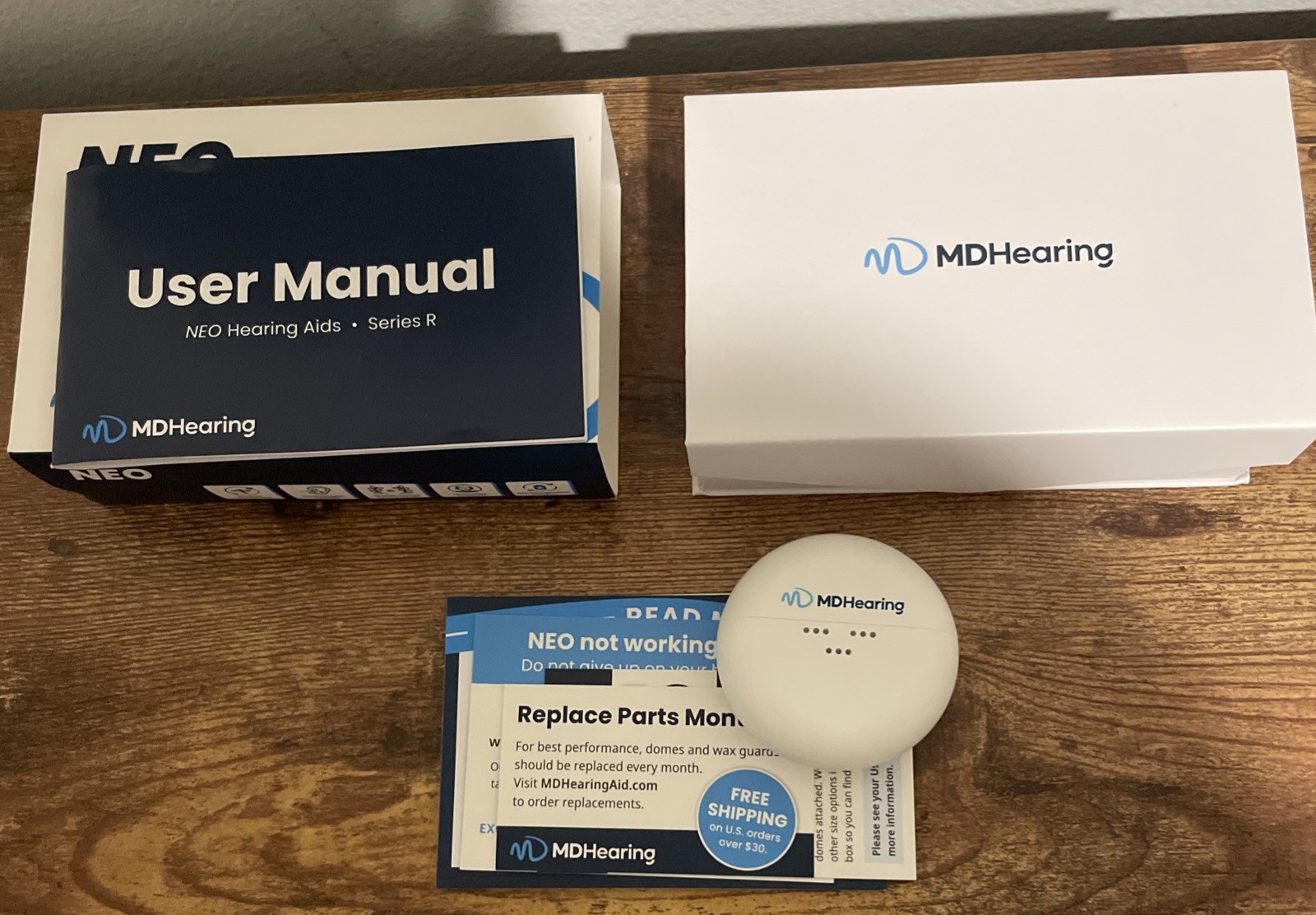 MD Hearing Aids NEO Digital Rechargeable Wireless OTC Hearing Aids – For Parts