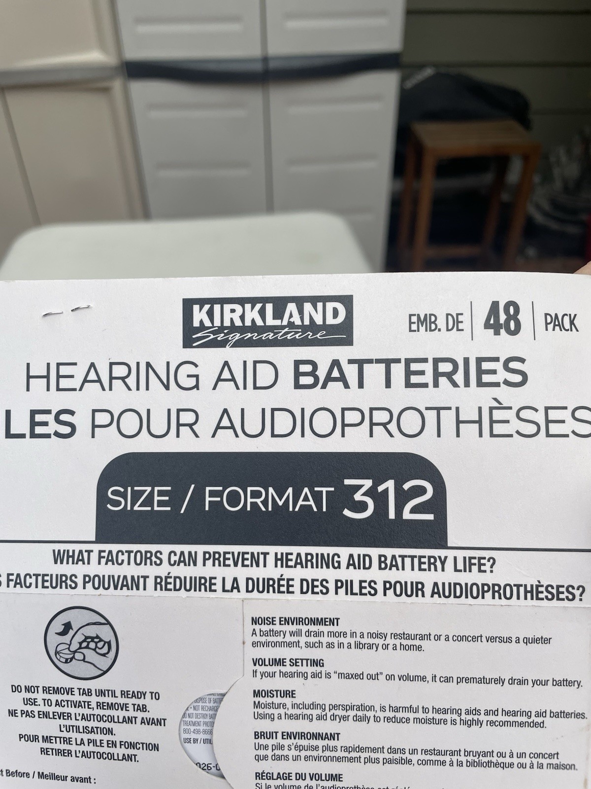 312 48 Pcs. Kirkland Signature Hearing Aid Batteries