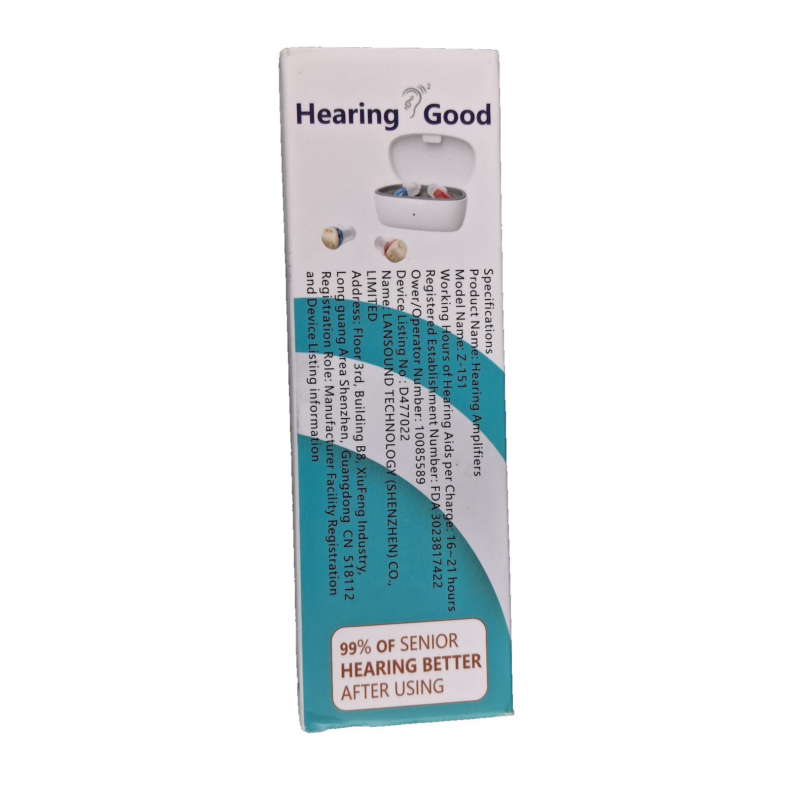 Hearing Aids Seniors Hearing Aid Rechargeable for Hearing Loss Volume Control