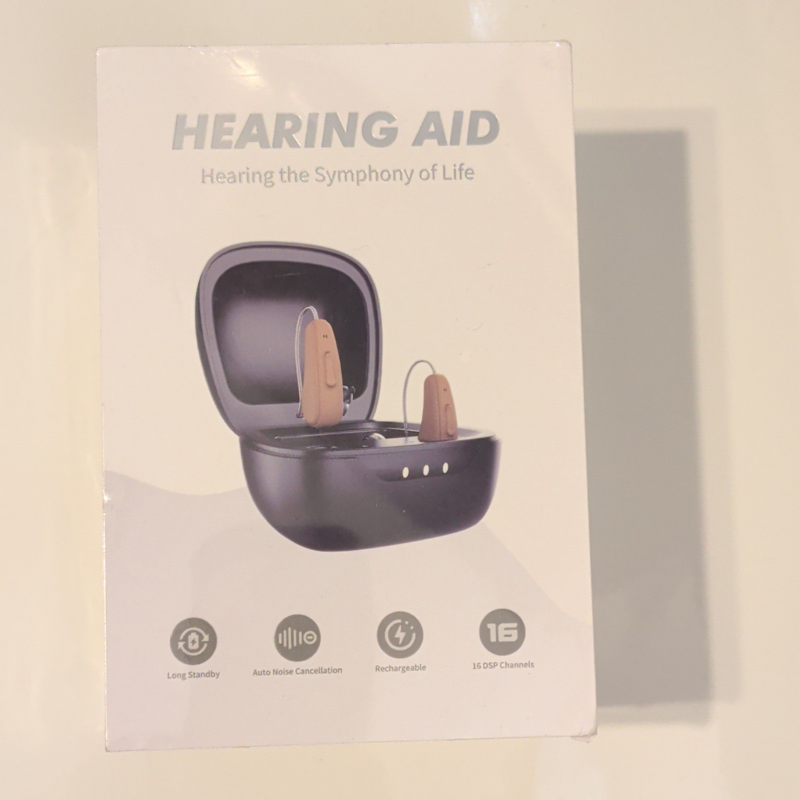 M2231 Rechargeable Digital BTE Hearing Aid Beige Auto Noise Cancellation