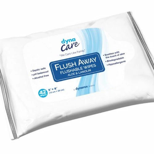 Flushable Personal Wipe Case Of 12 By Dynarex