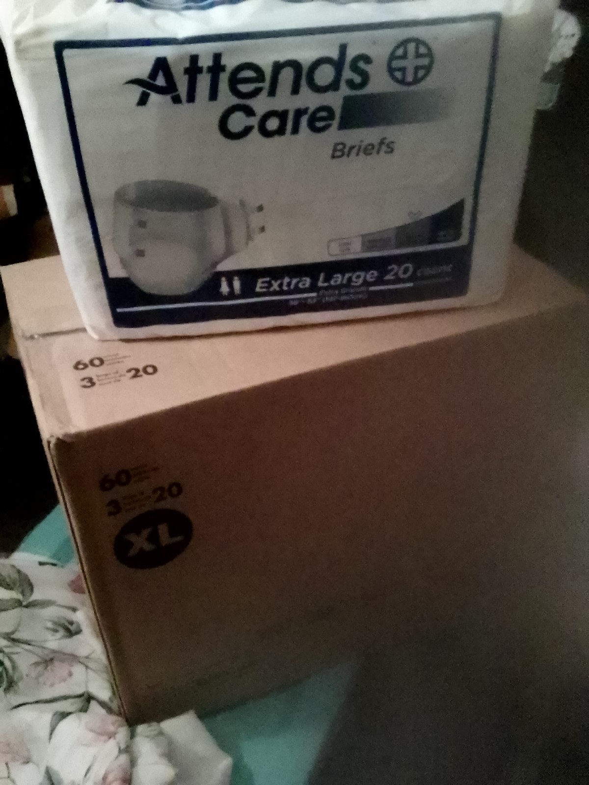 Attends Care Unisex Briefs XL 20 Count Heavy Absorption Incontinence Extra Large
