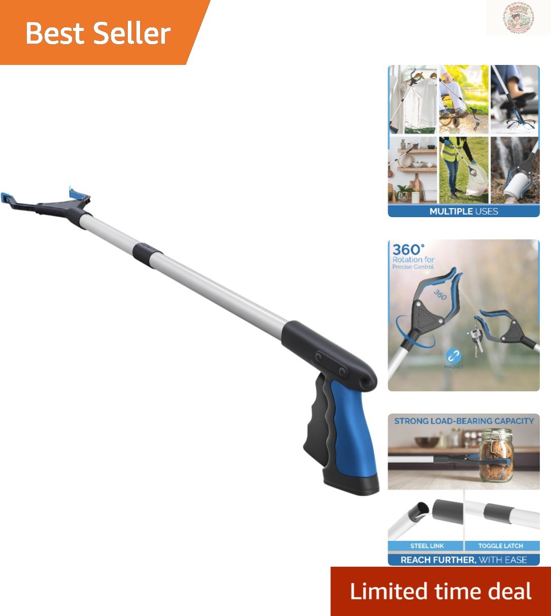 2024 PowerGrip T9 Grabber Tool – 32-Inch Lightweight with Magnetic Tip