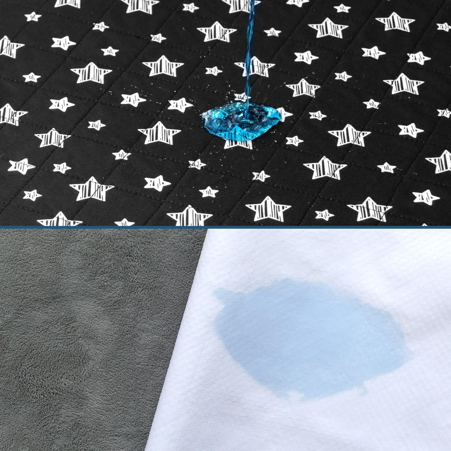 Waterproof Bed Pads 34″x52″ Reusable Underpads for Incontinence Anti-Slip 2 Pack