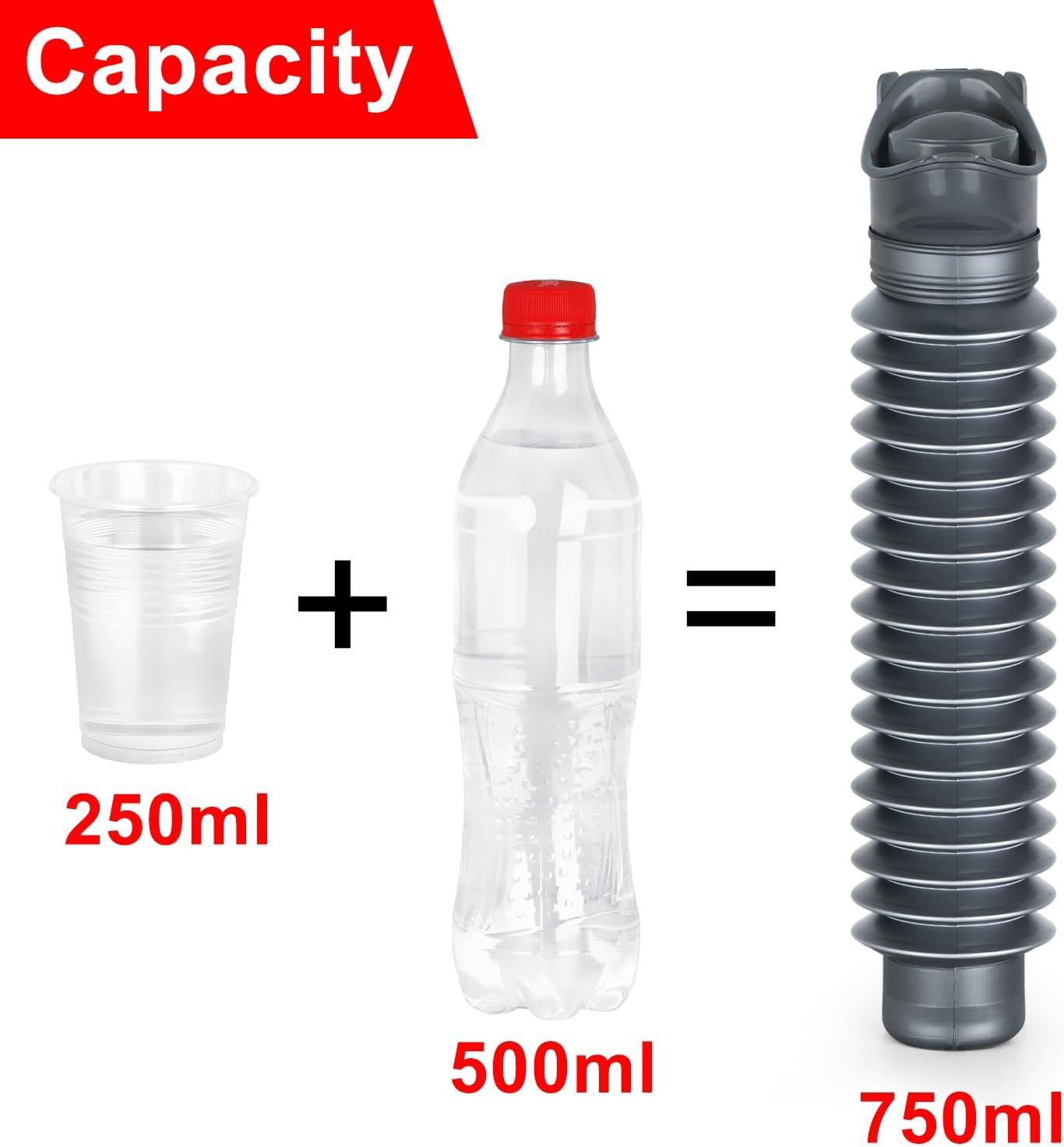 Pee Bottles for Men,Collapsible Urine Bottle with Disposable Replacement Bags,Ca
