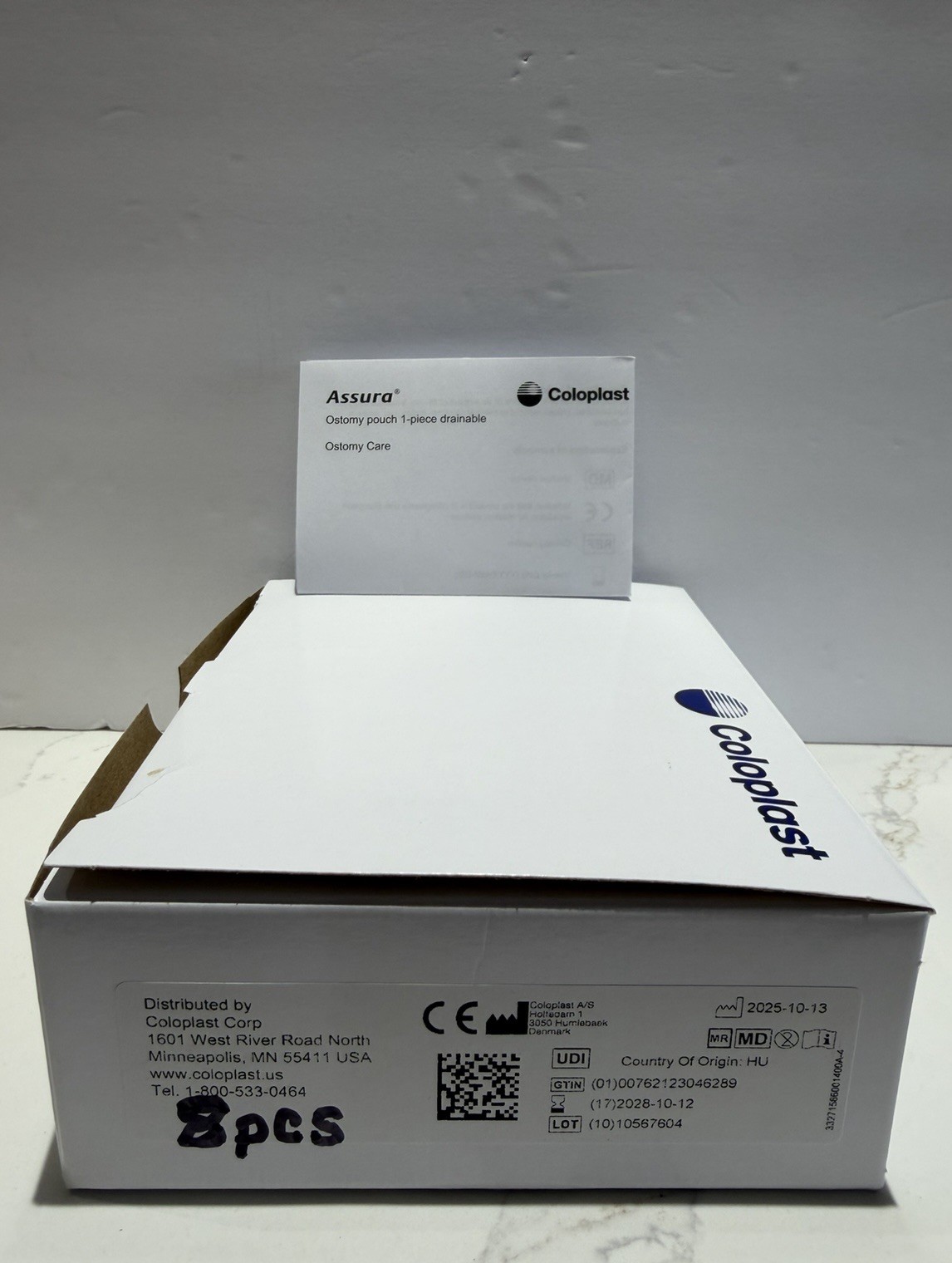 Assura Original Colostomy 15860 Stoma 1pc Easy Close 8 Ct Exp 10/28 NOB