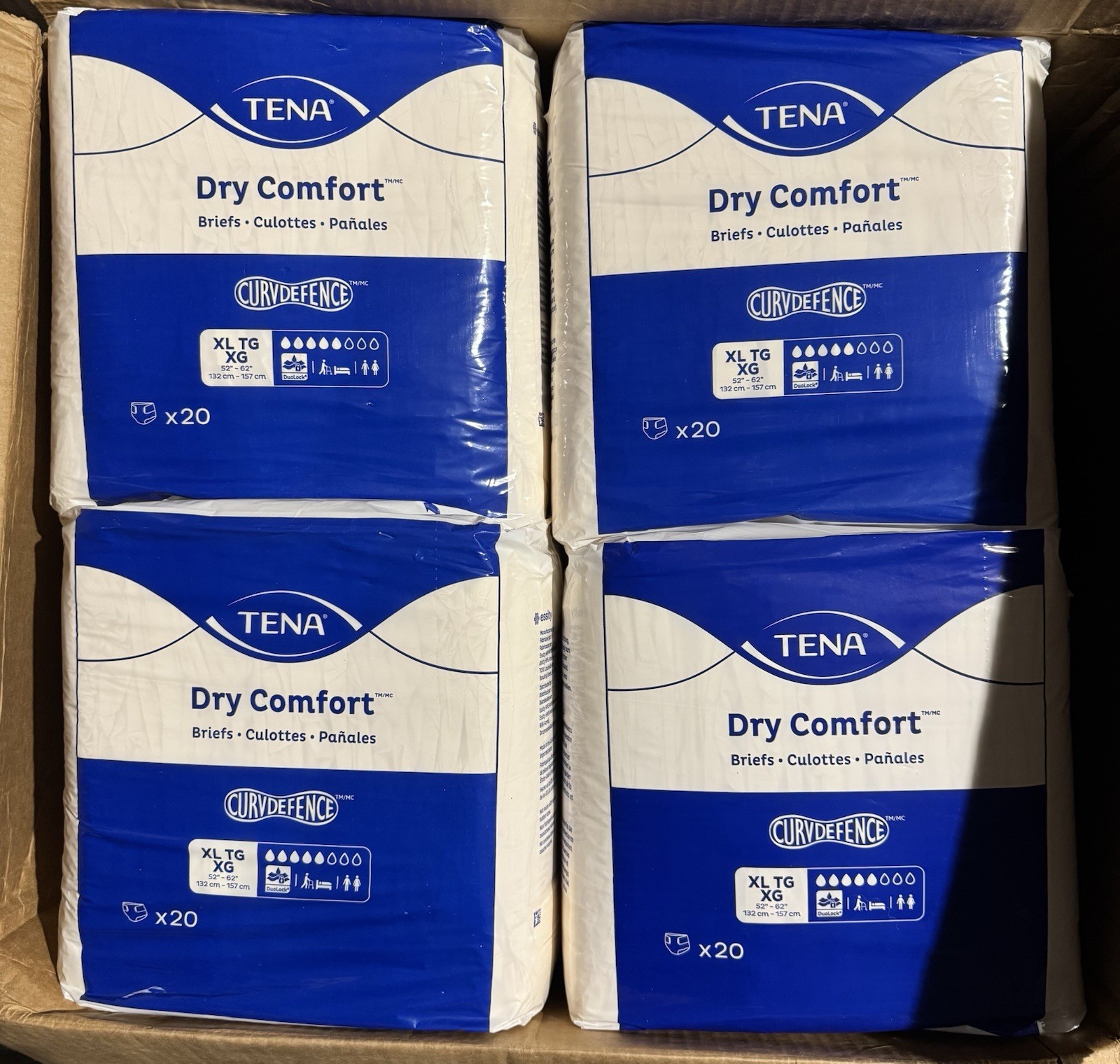 TENA Dry Comfort Incontinence Brief XL Breathable 67440 80 Ct