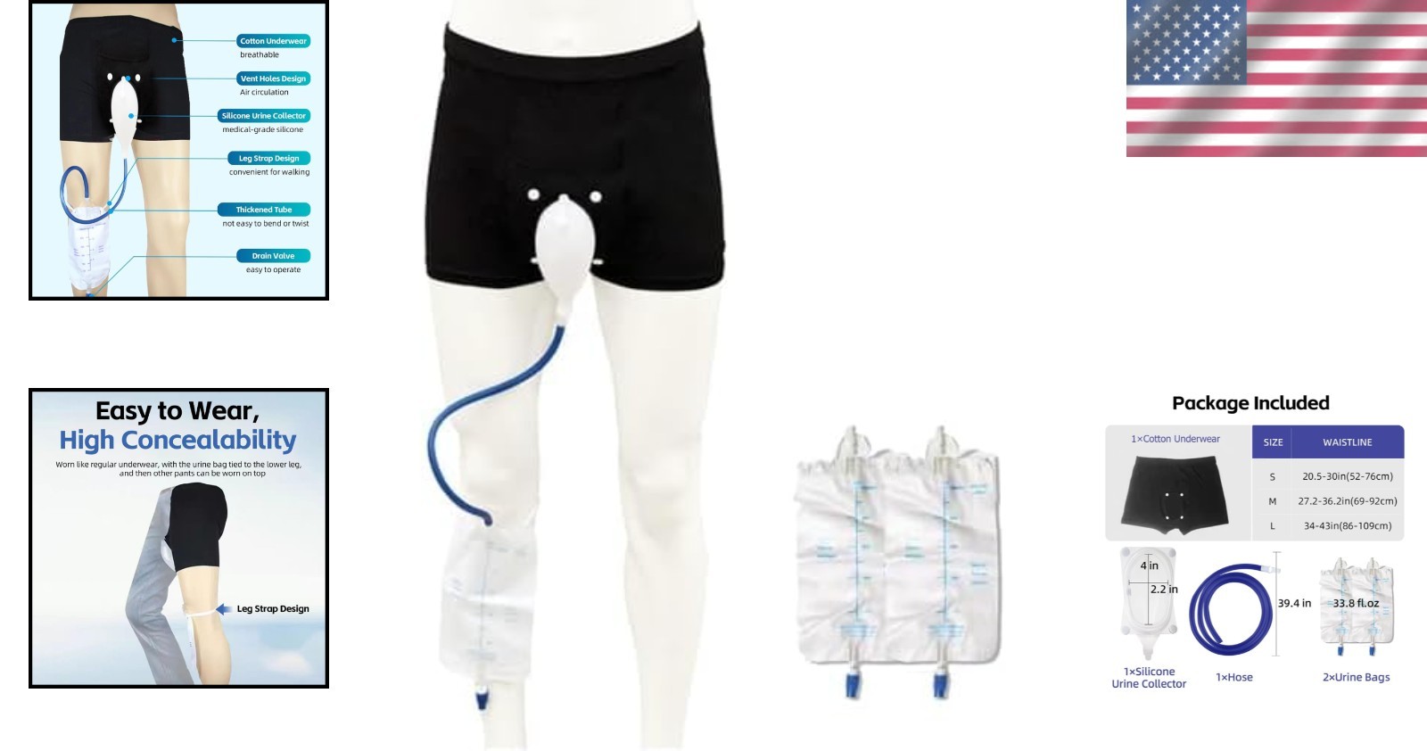 Leak-Proof Incontinence Underwear for Seniors – Discreet Wear with Reusable Bags