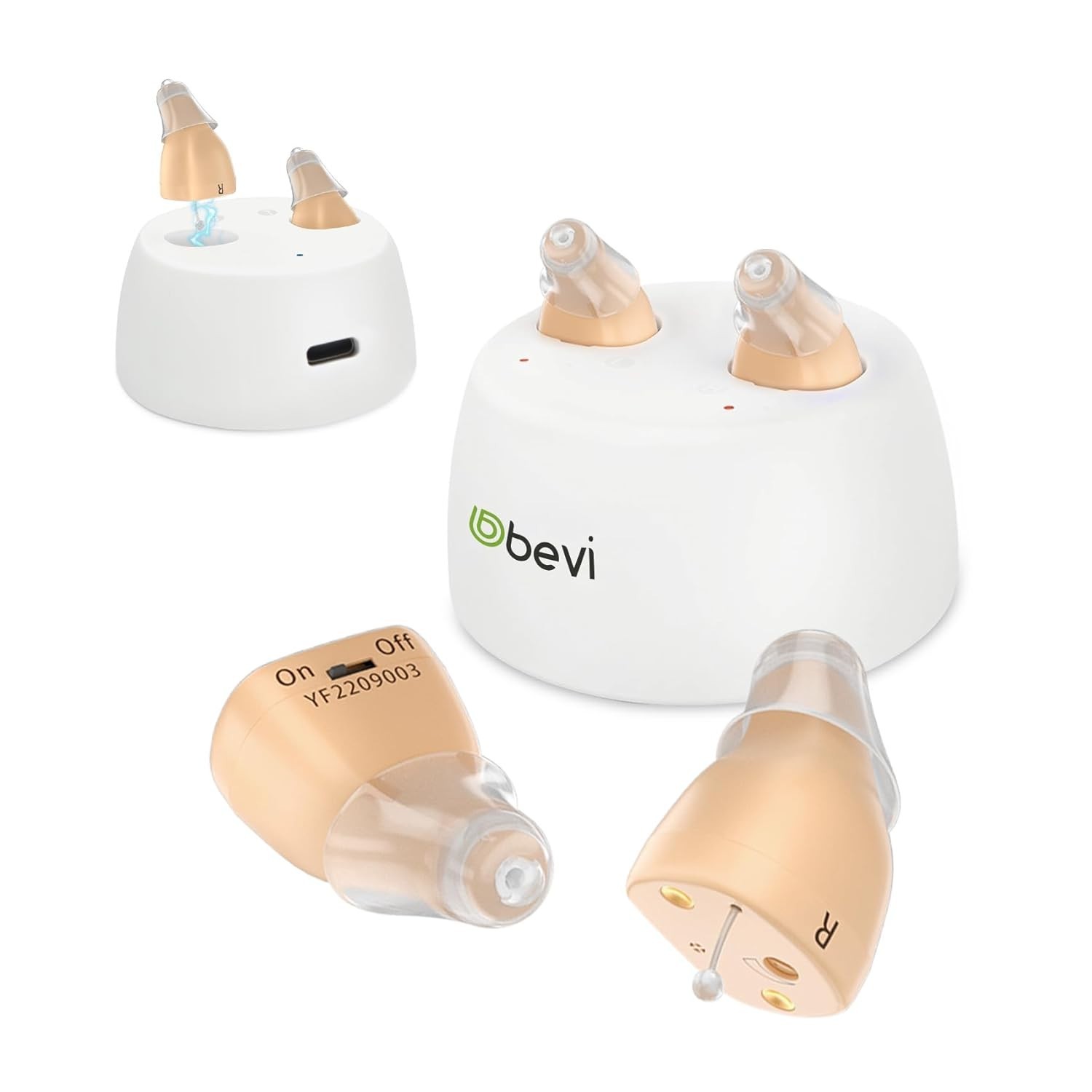 BEVI Rechargeable Hearing Aids for Seniors, Noise Cancellation, OTC Hearing, NEW