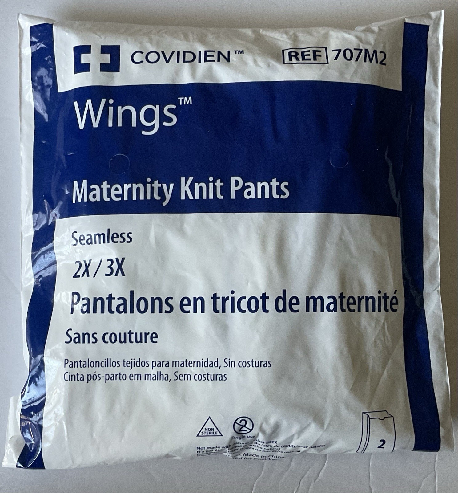 Covidien REF 707M2 Seamless Wings Maternity Knit Pants 2X/3X – 2 Count