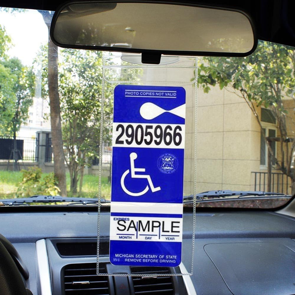 Handicap Placard Holder – Ultra Transparent Disabled Parking Permit Placard Prot