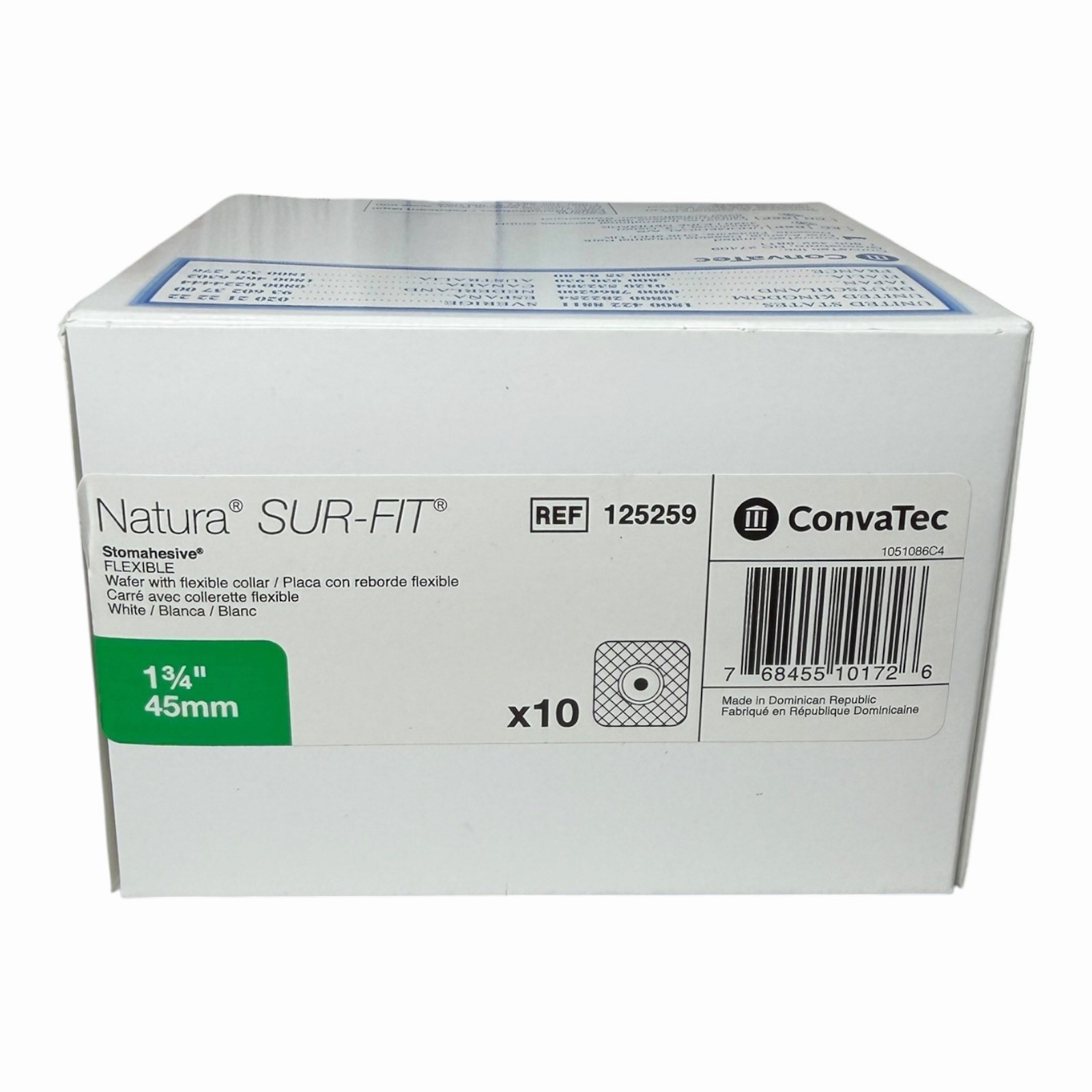 Convatec Sur-Fit Natura Stomahesive Flexible Wafer With White Collar 1 3/4″…