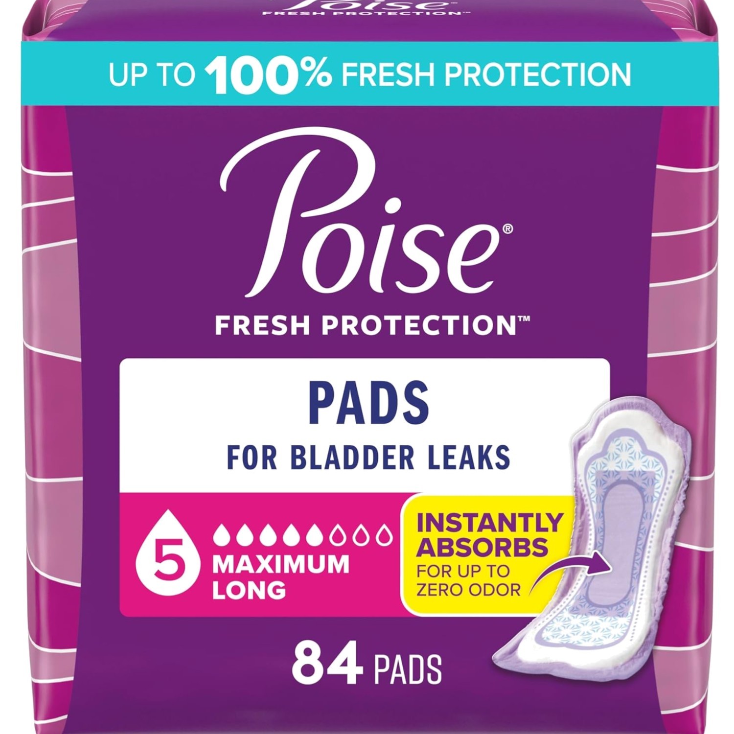 Incontinence & Postpartum Pads for Bladder Leaks, 5 Drop Maximum Absorbency, …