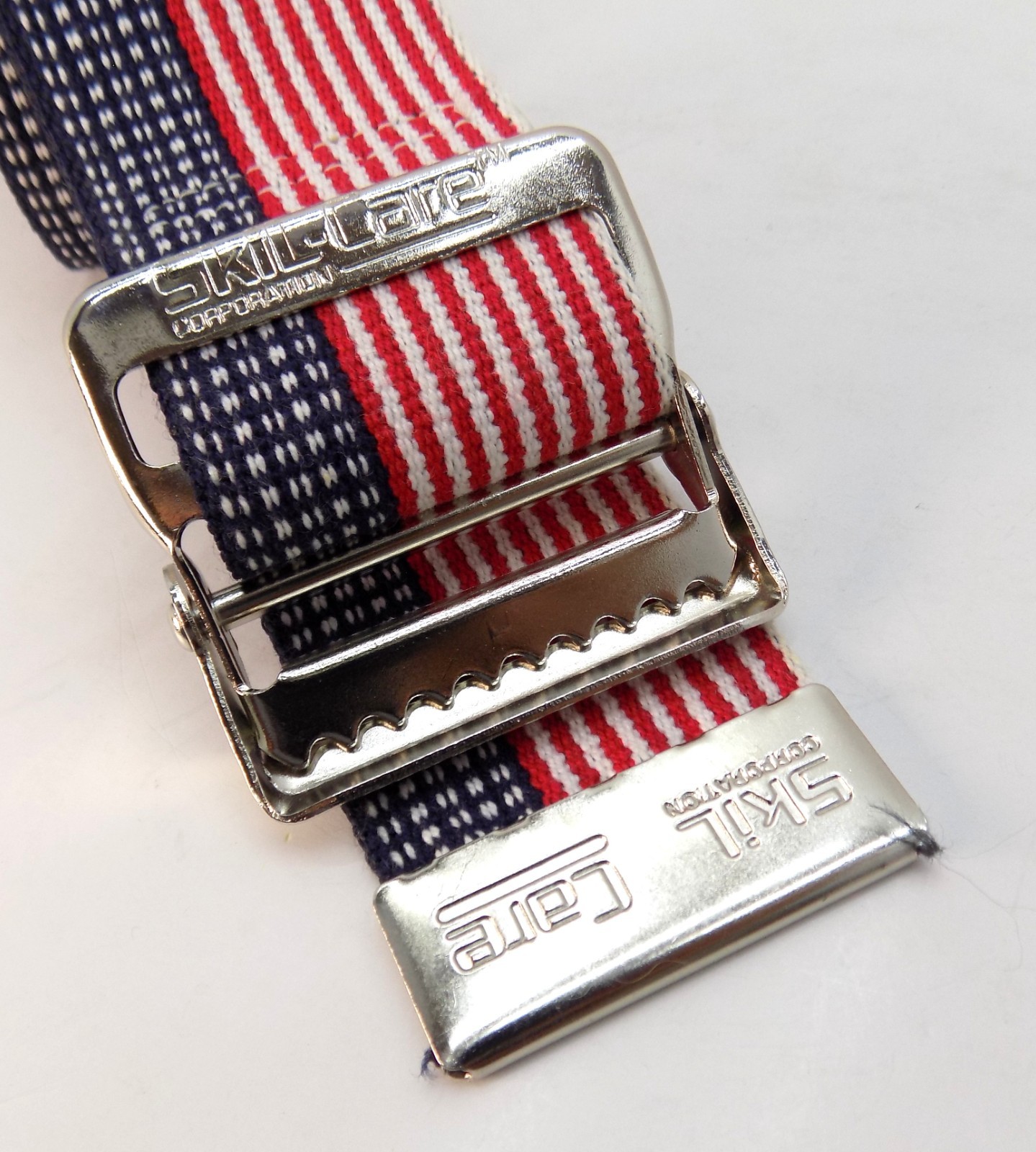 Skil Care Gait Transfer Belt 2X60 In Quick Release DELRIN Buckle Strap Patriotic