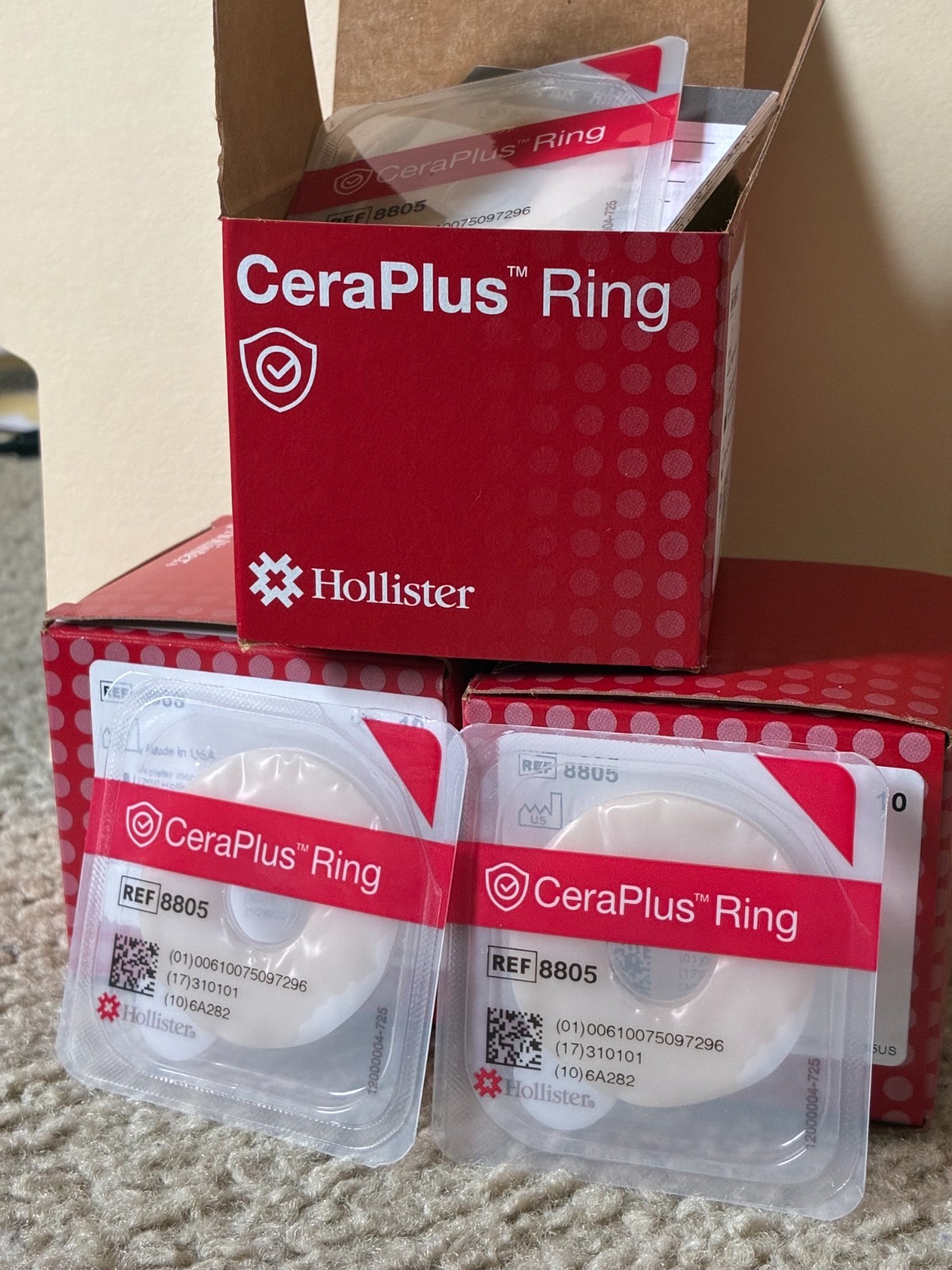Hollister 8805 CeraPlus Ring, Ostomy Barrier Rings 10/box