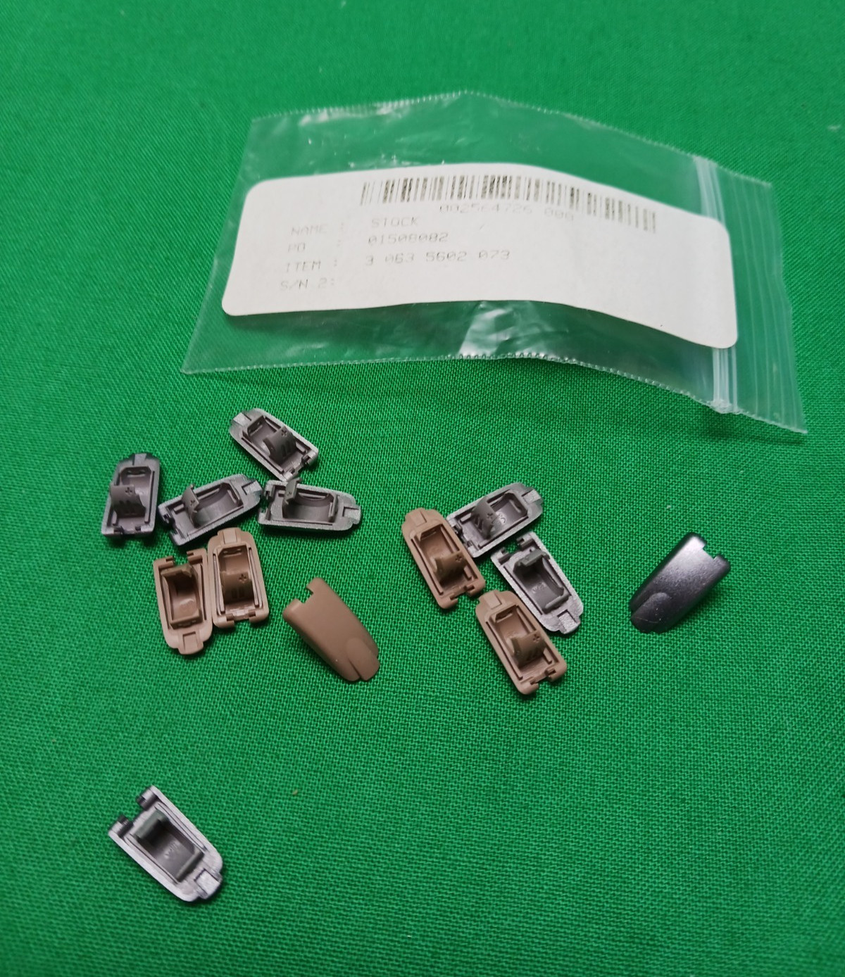 Hearing Aid Replacement Parts LOT OF 13 Pieces Tan/Silver Compartment Covers