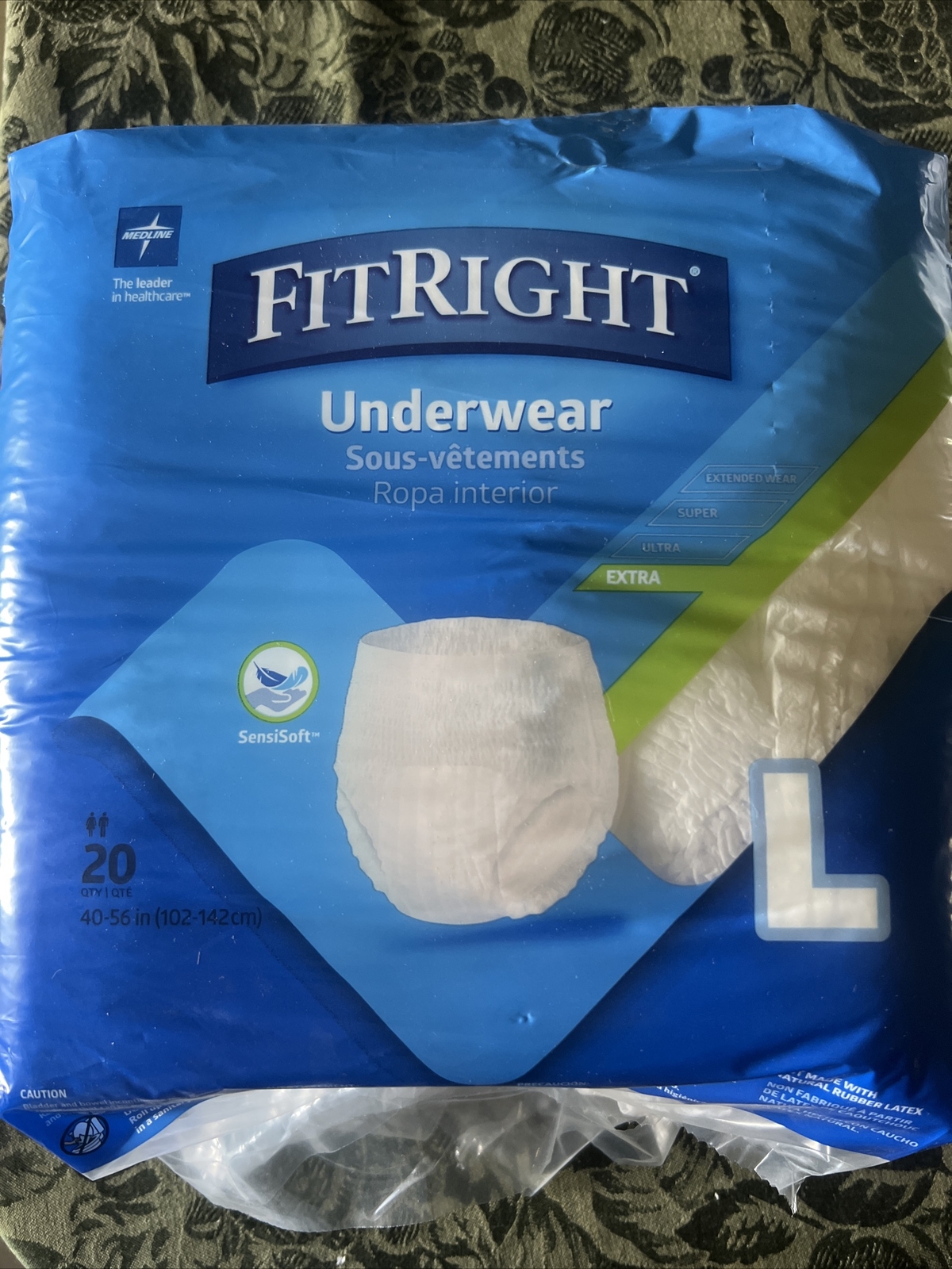 MedLine FitRight Fits 40-56 Large SensiSoft 20 Count Incontinence Protection