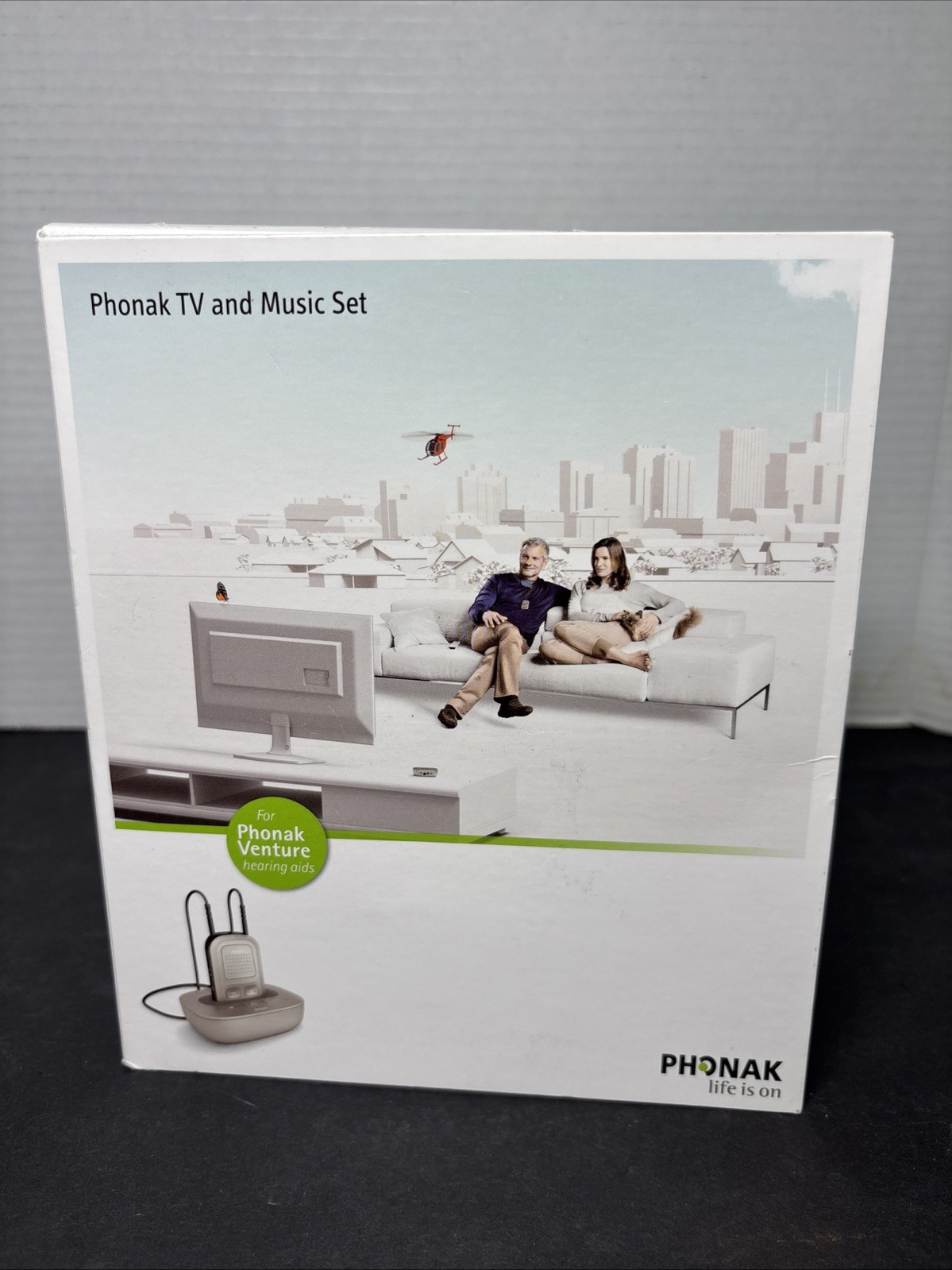 Phonak ComPilot II and TVLink II Set for TV and Music with Use of Hearing Aids