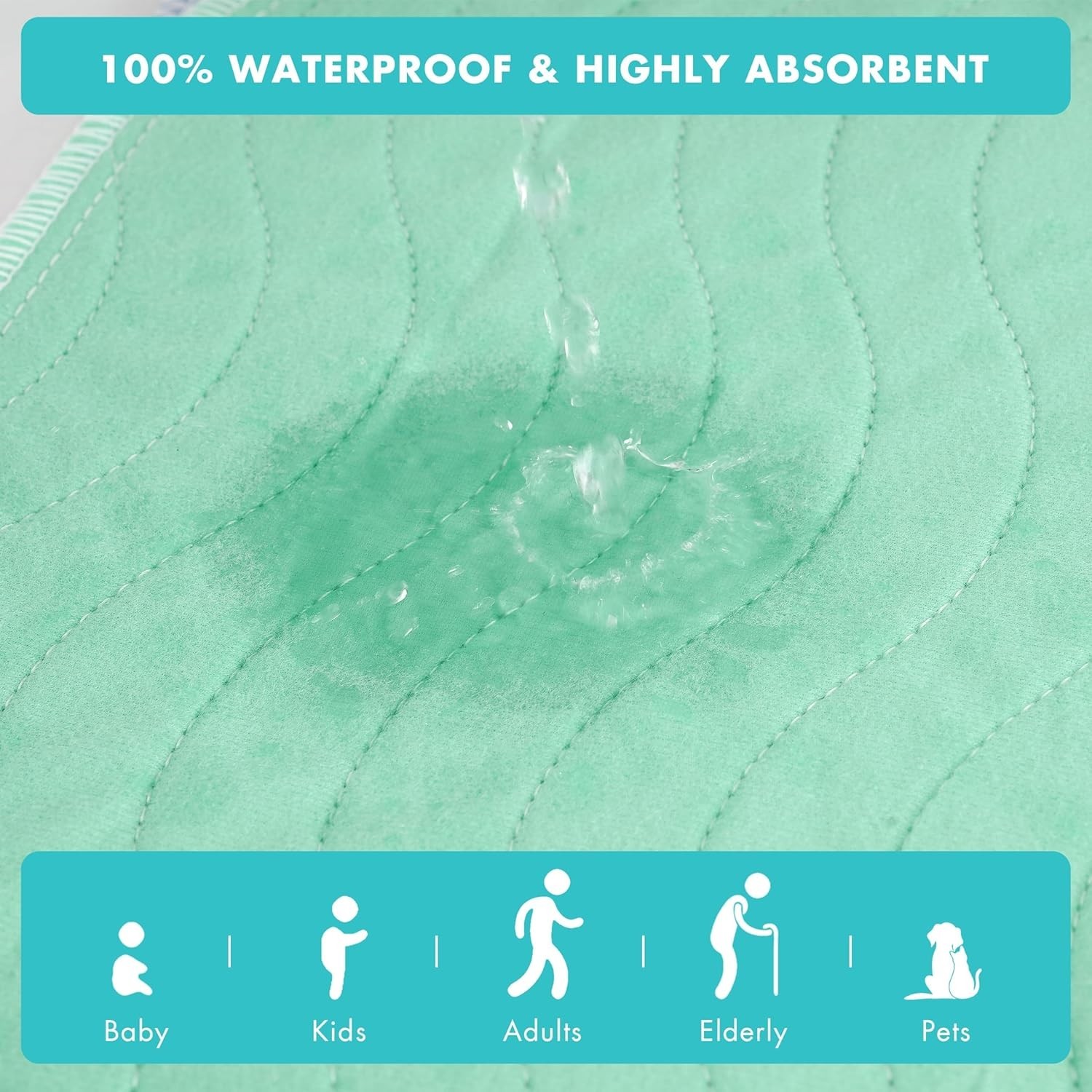 36″ x 38″ Washable Underpads – Heavy Absorbency for Versatile Protection