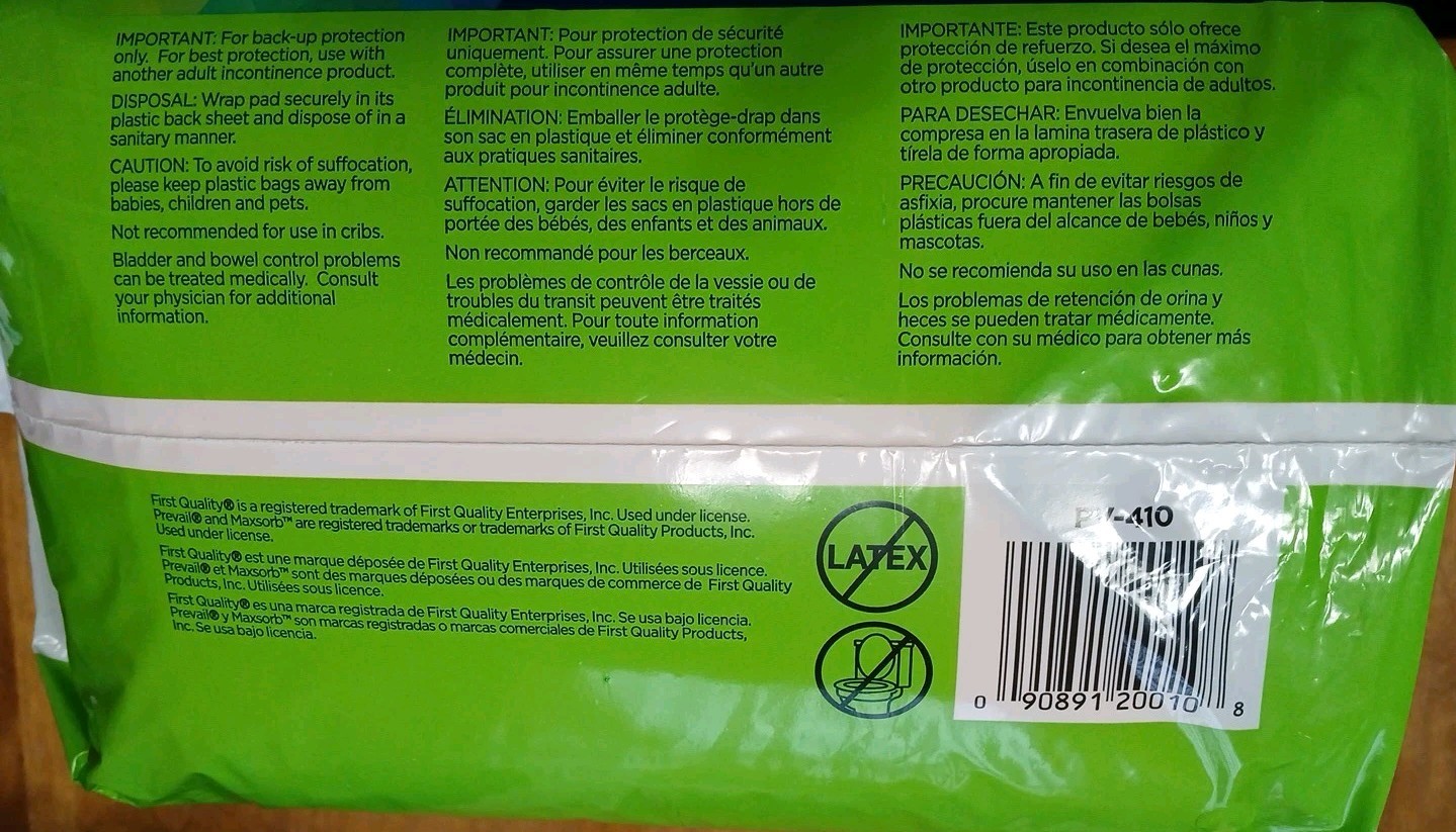 Prevail Underpads, Super Absorbent, XL, 30 X 36 In, 10 count