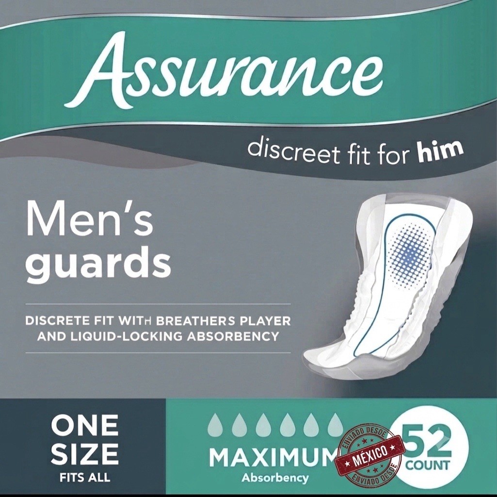Assurance Men’s Guards, Maximum Absorbency, 52 Count