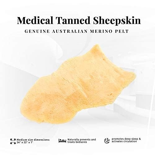 US Sheepskin Medical Sheepskin Pelt Double Medium 9321-DM Beige Natural