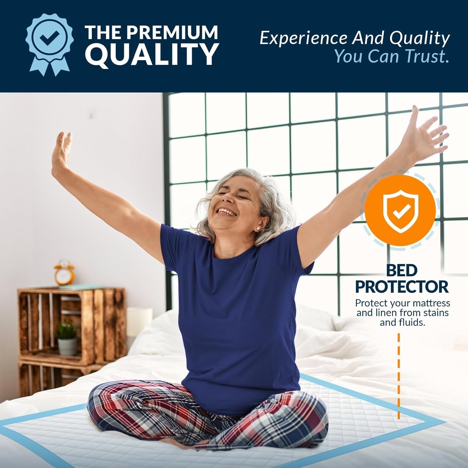 Protectores De Cama Desechables De 23 x 36 Pulgadas 50 Unidades Con Respaldo NEW