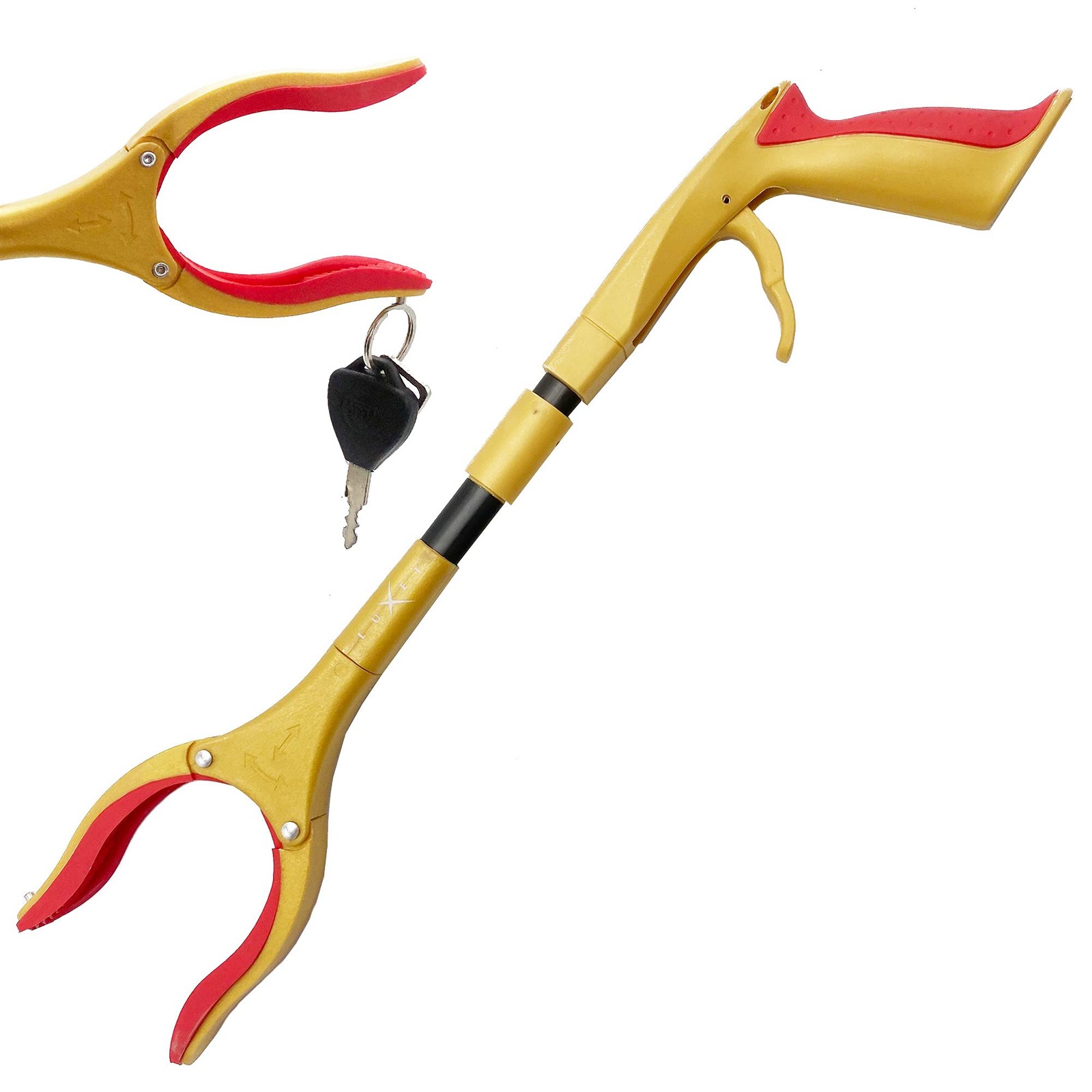 Grabber Reacher Tool – Latest Version 19 Inch Gold&Black, Foldable Pick Up St…