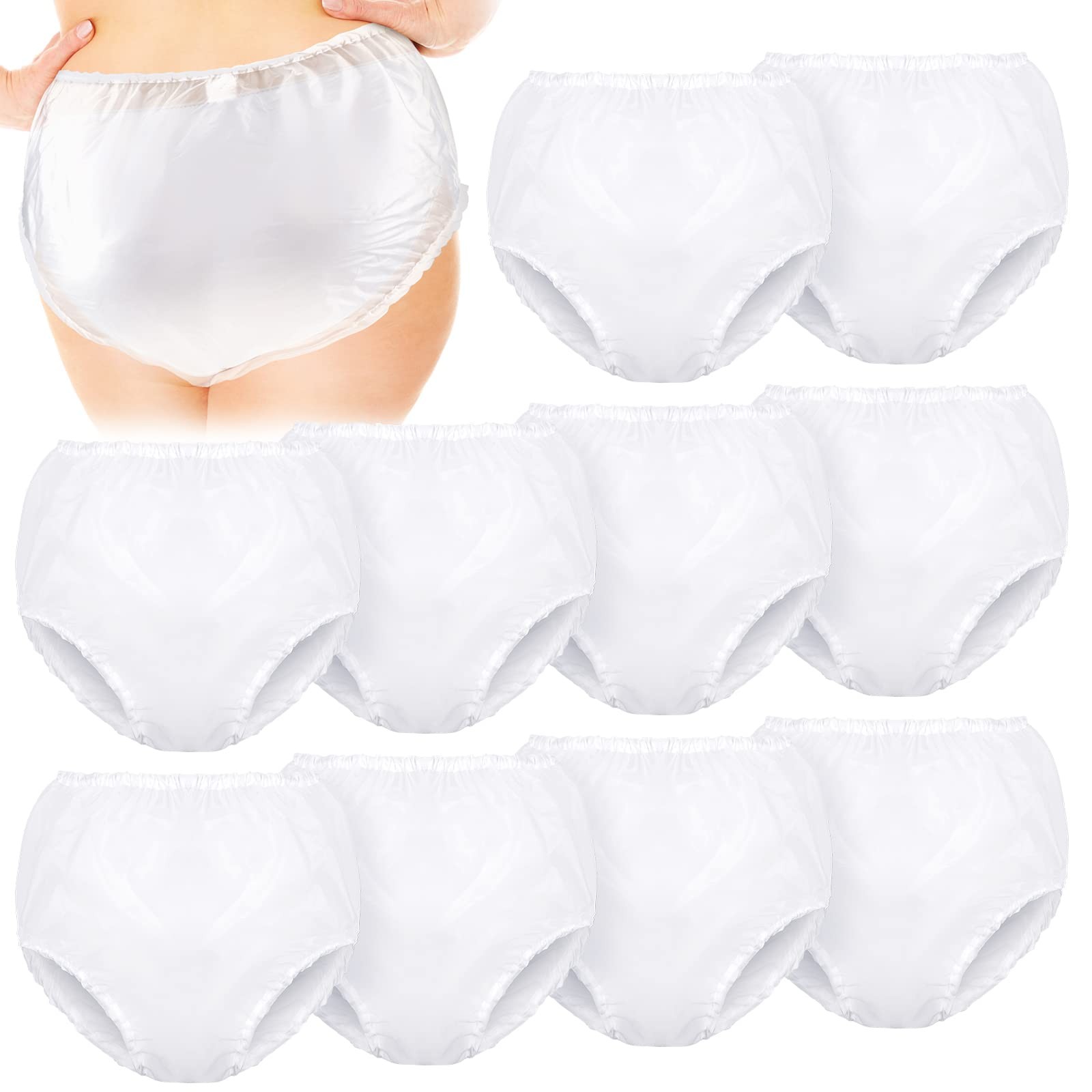 10 Pcs Waterproof Incontinence Underpants Plastic Pants Incontinence Leak Pro…