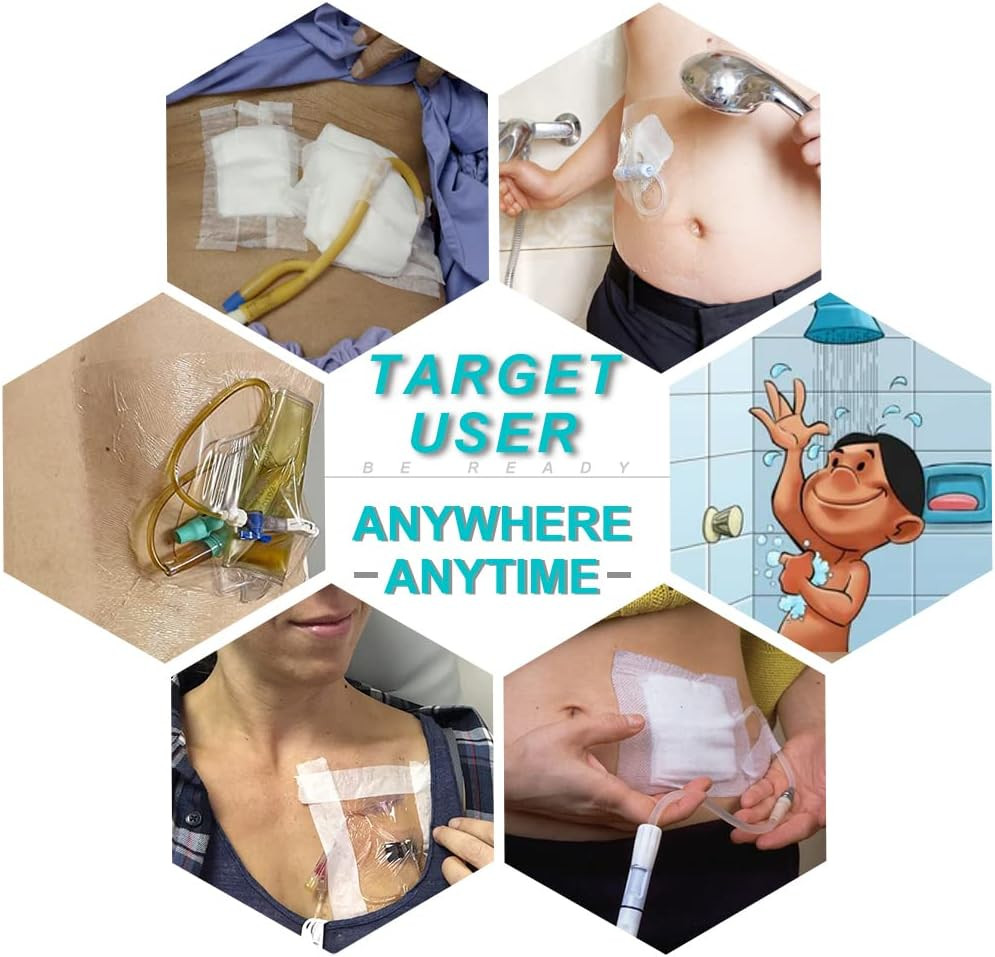 Waterproof Shower Protector | 10×12 Inch Dialysis Catheter Shower Cover Large Ba