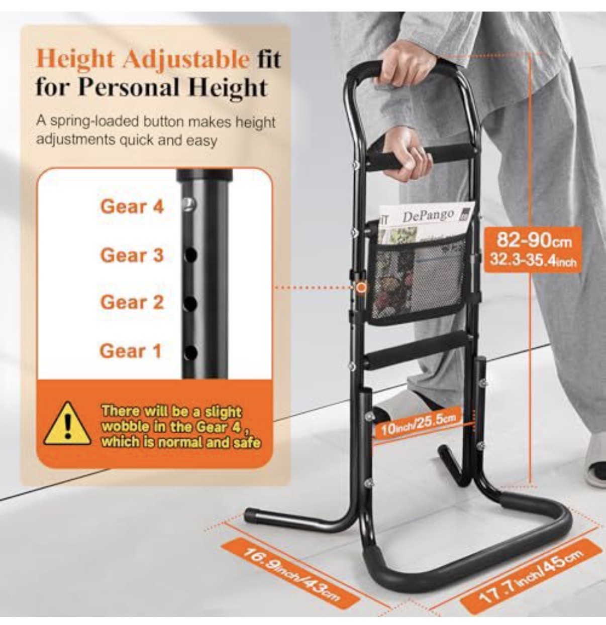 DePango Stand Assist Aid for Elderly, Aluminum Alloy Standing Aids Supports …